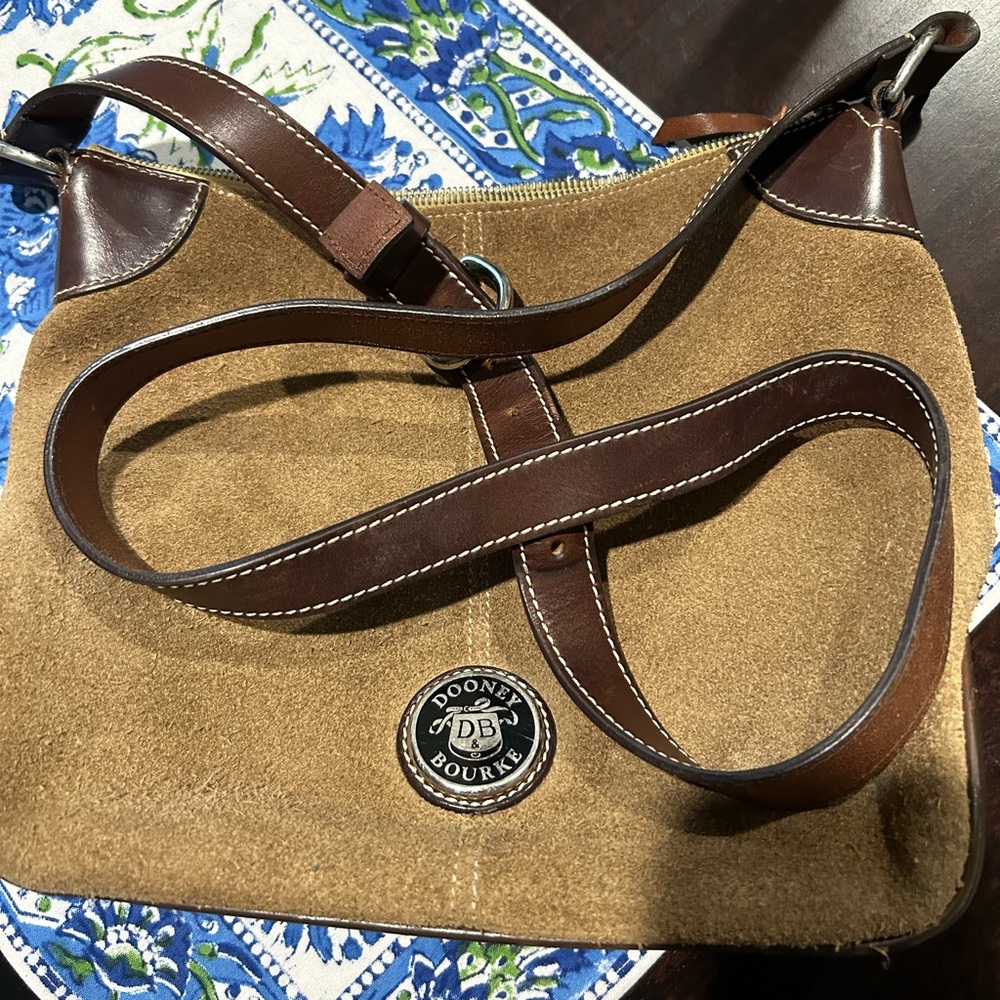 Dooney & Bourke Brown Suede Bag - Picture 11 of 11